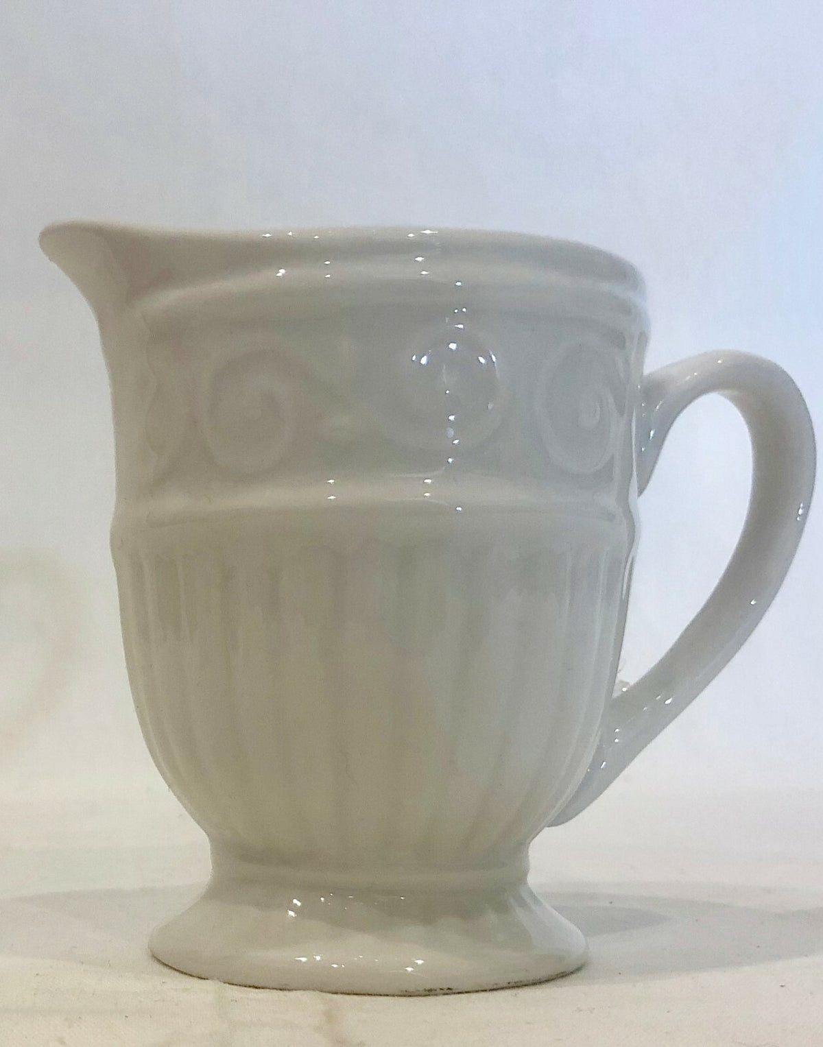 Gibson Designs Claremont Dinnerware Collection Embossed Scrolls/Columns No Trim