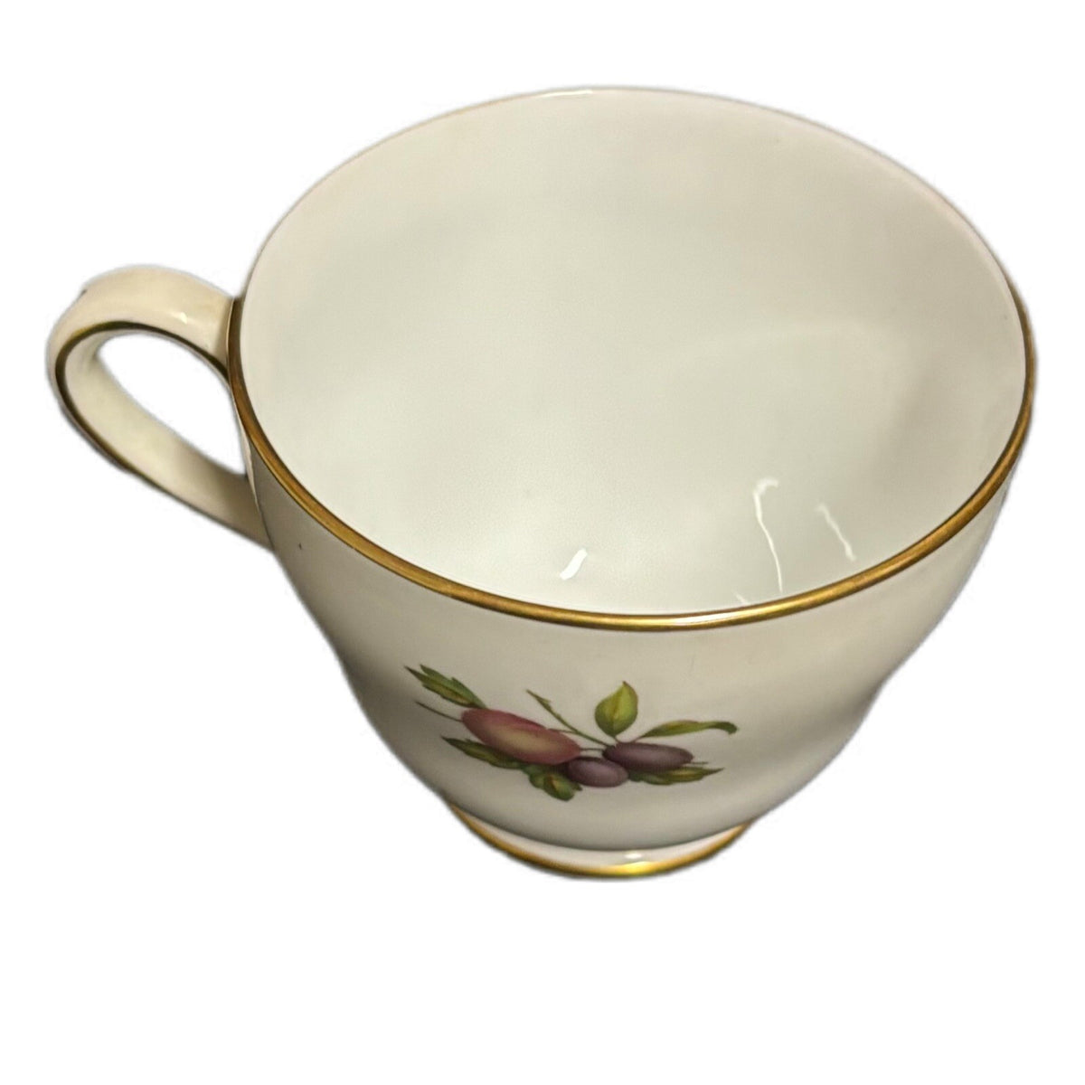 Set Of 6 Spode Blenheim Bone China Cups England 1815 Y7695 Fruit & Gold Trim