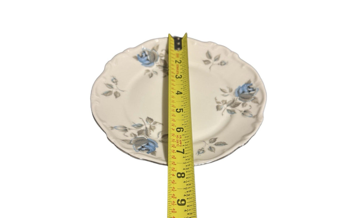 Set of 5 Hertel Jacob Bavaria Germany Louise Salad Plates Blue Rose 7 5/8”