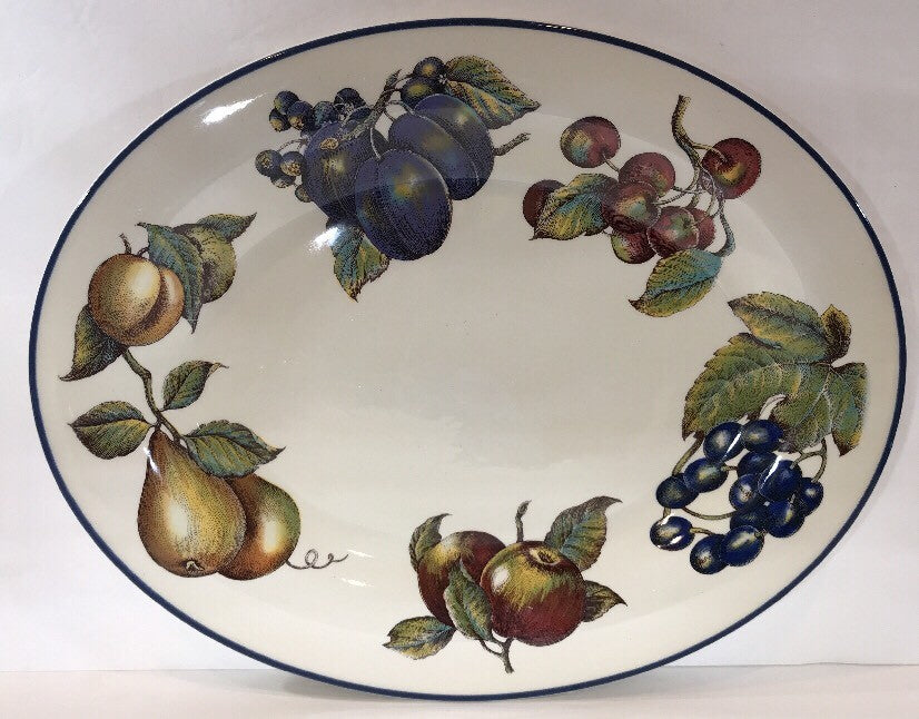 Pier 1 Imports Macintosh 14" L Oval Serving Platter Earthenware - England