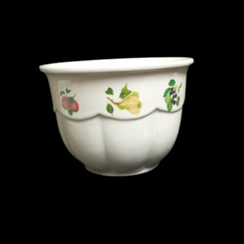 Gibson Designs FRUIT ORCHARD 4-Cups 10 oz Fruit On Rim Coffee Tea White