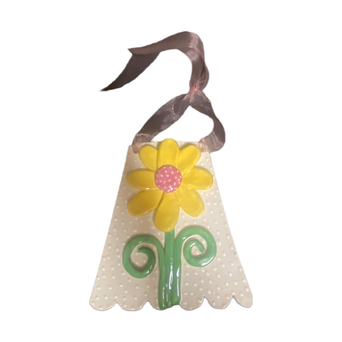 Kristi McCarthy Designs 3D Sunflower Plaque Wall Hanging Clay Ceramic Home Art