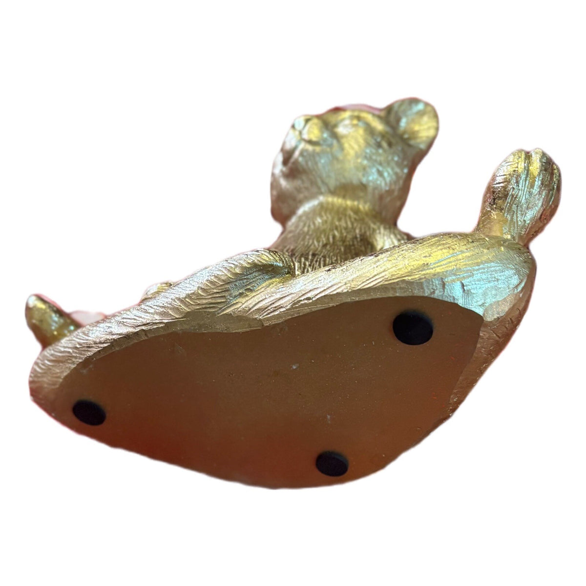 Creative Thinker YOGA CAT Statue Sagebrook Home Metallic Gold Polyresin