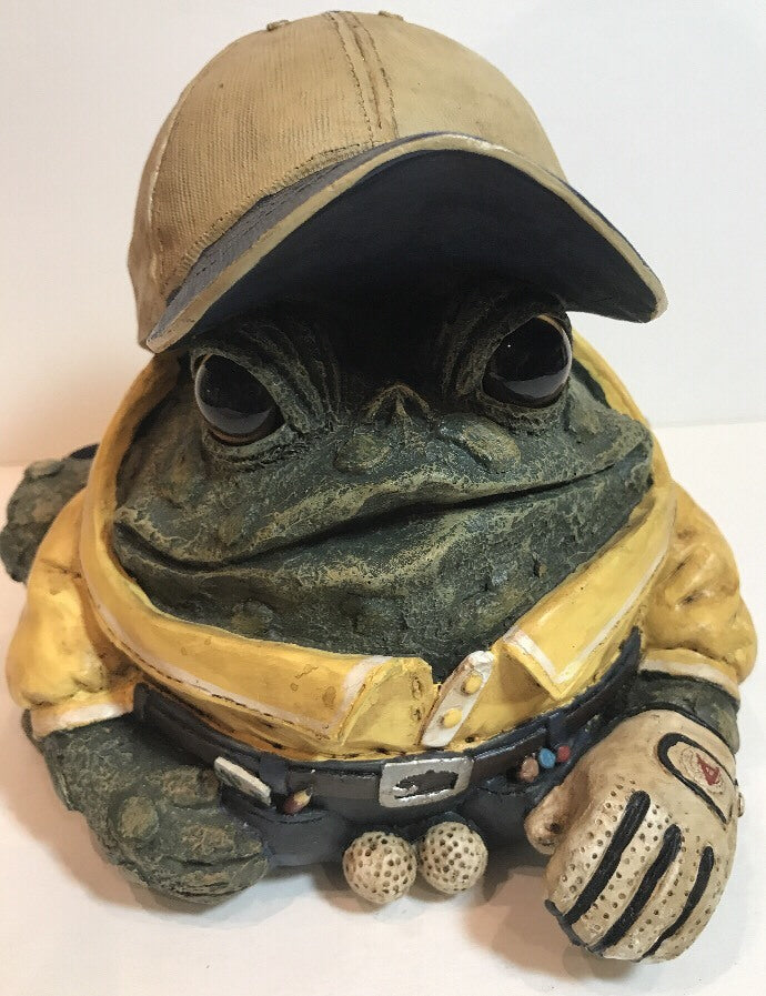 Homestyles Toad Hollow Figurine Golfer Golf Balls Sports Character Garden Statue