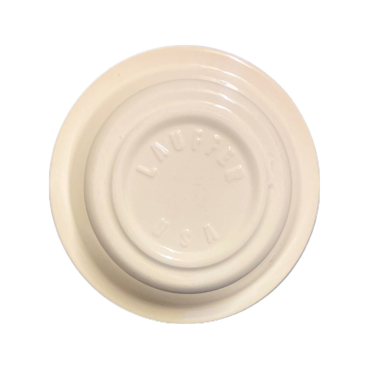 Vintage LAUFFER 2-Bowls USA Stoneware Cereal Soup Cup Cream