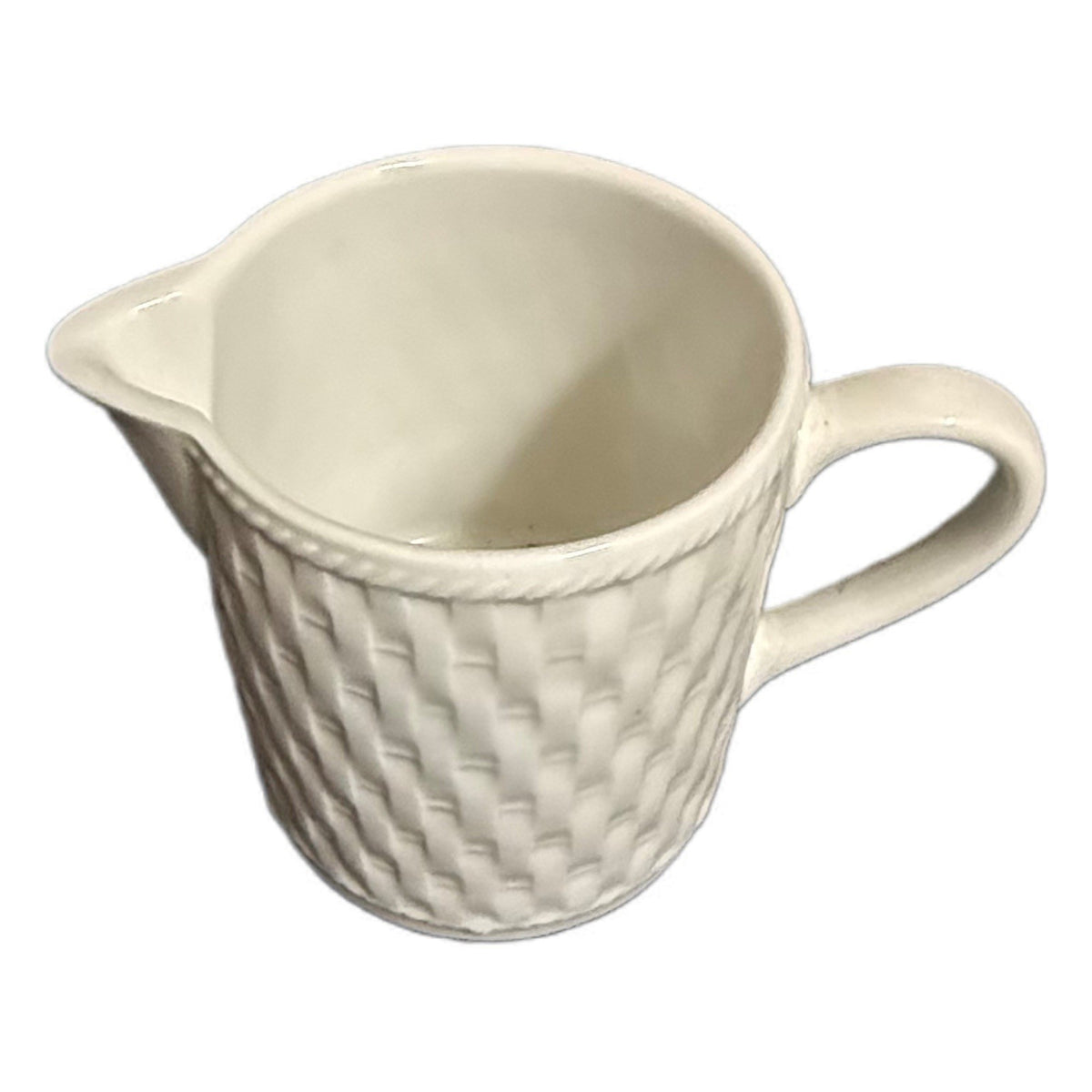 Oneida Wicker Cream & Sugar Bowl With Lid Stoneware