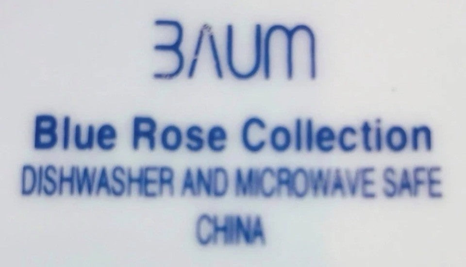 Baum Brothers Blue Rose Set of 4 Soup Bowls or 3 Saucers Replacement