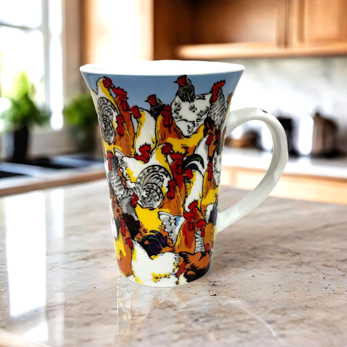 Paul Cardew ROOSTERS Mug Coffee Cup Mug Designed in England 2008