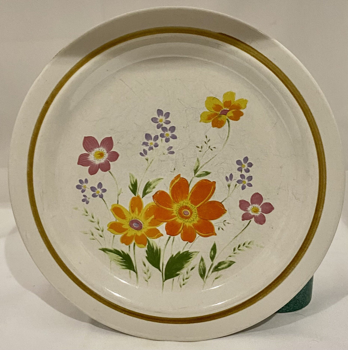 Mikasa SPRING FLORALS 4-Dinner Plates Japan Handcrafted NITA Stonecraft 10 5/8"D