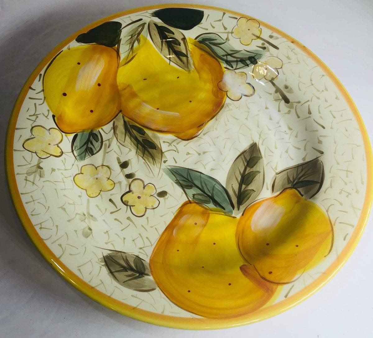 Gibson Designs " LEMON COURTYARD" Dinnerware Hand Painted Collection