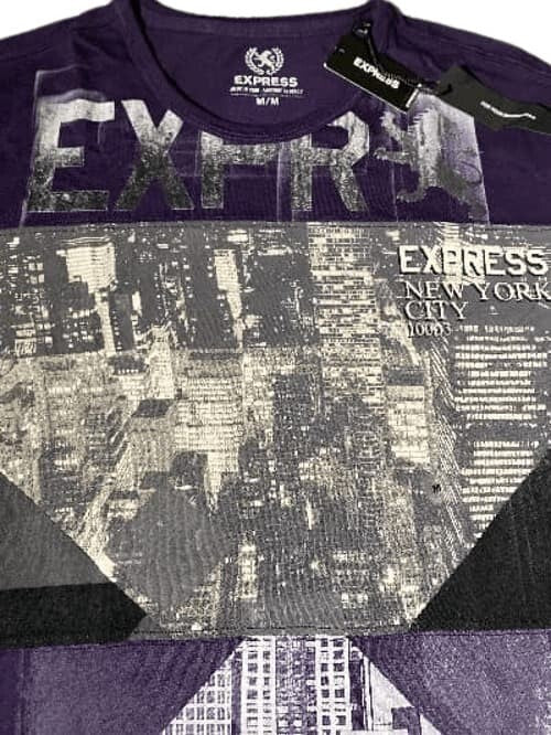 T-Shirt Express New York City Black Crew Neck Men