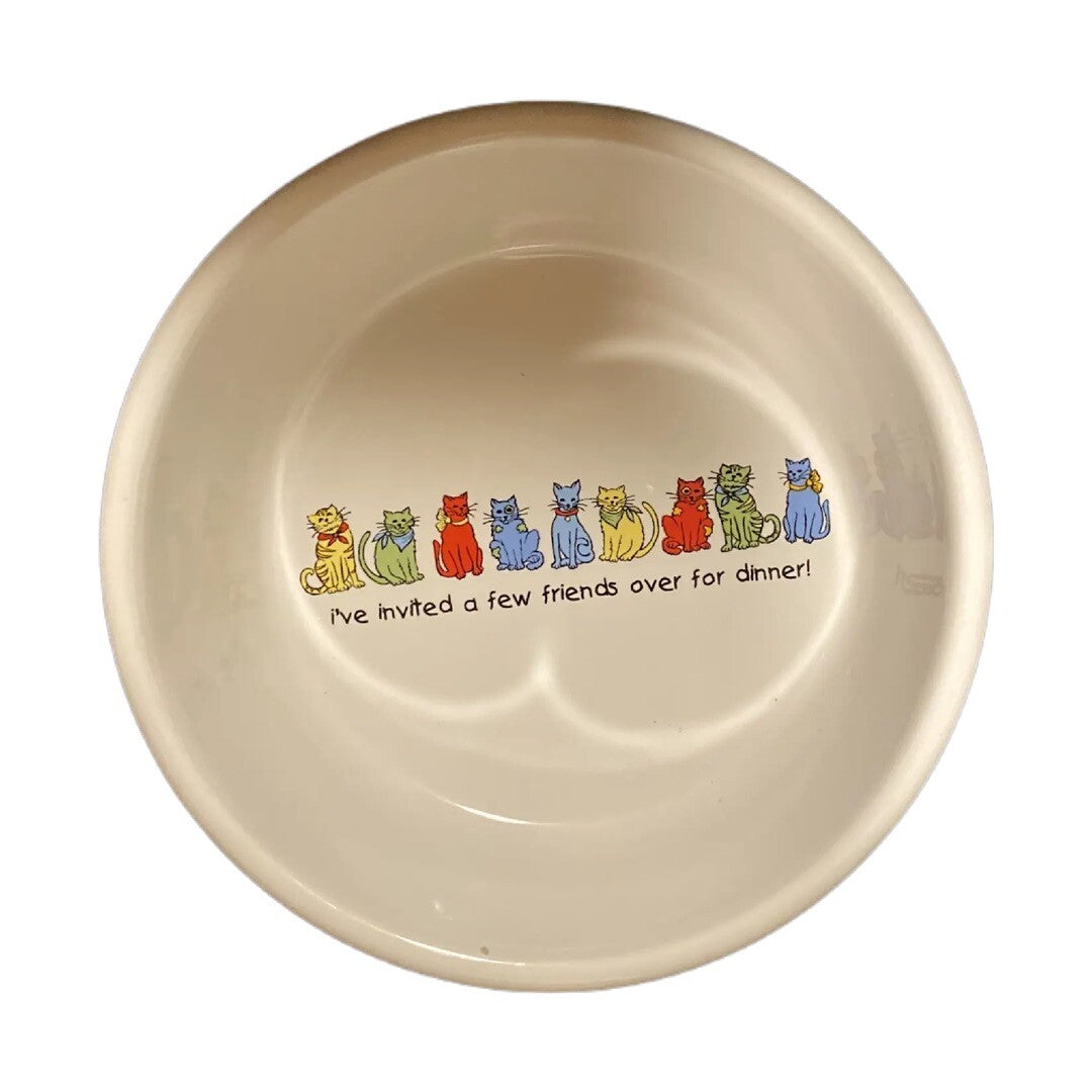 Signature Housewares My Friends Cat & Dog Food Water Bowls Set of 2 Ceramic