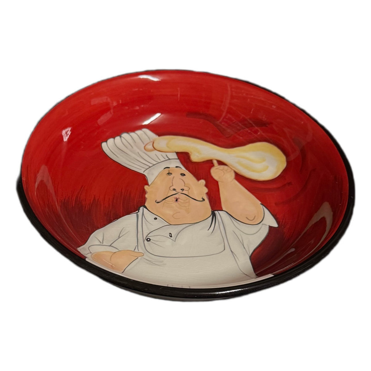 Set of 3 Certified International Chef Bowls 9” Tracy Flickinger Red
