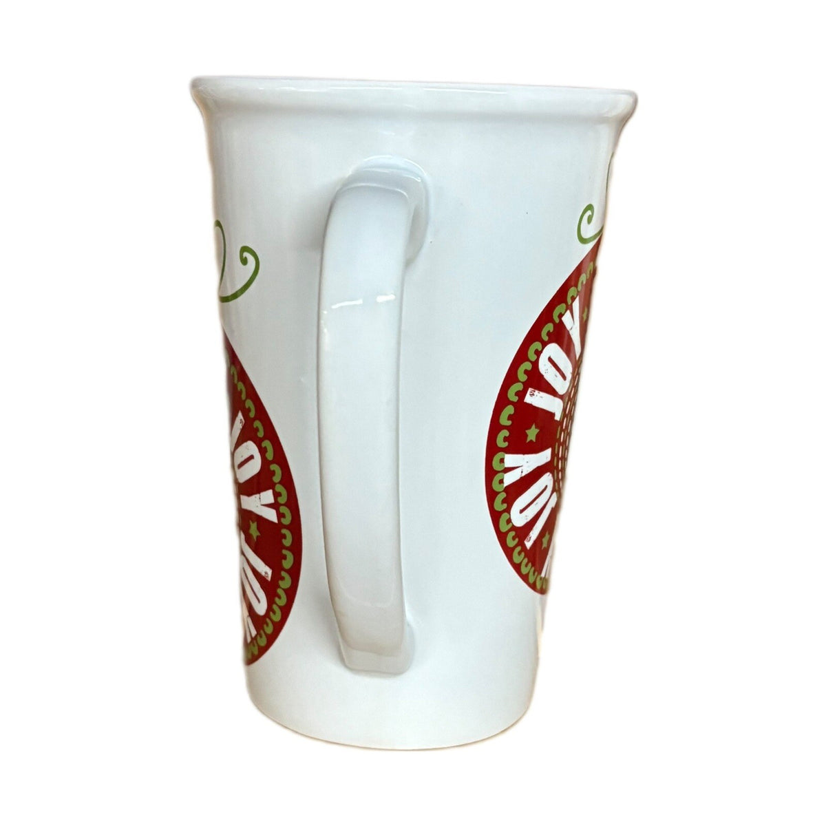 Boston Warehouse Latte Mug JOY JOY Tall Coffee Tea Christmas Holiday Winter Cup
