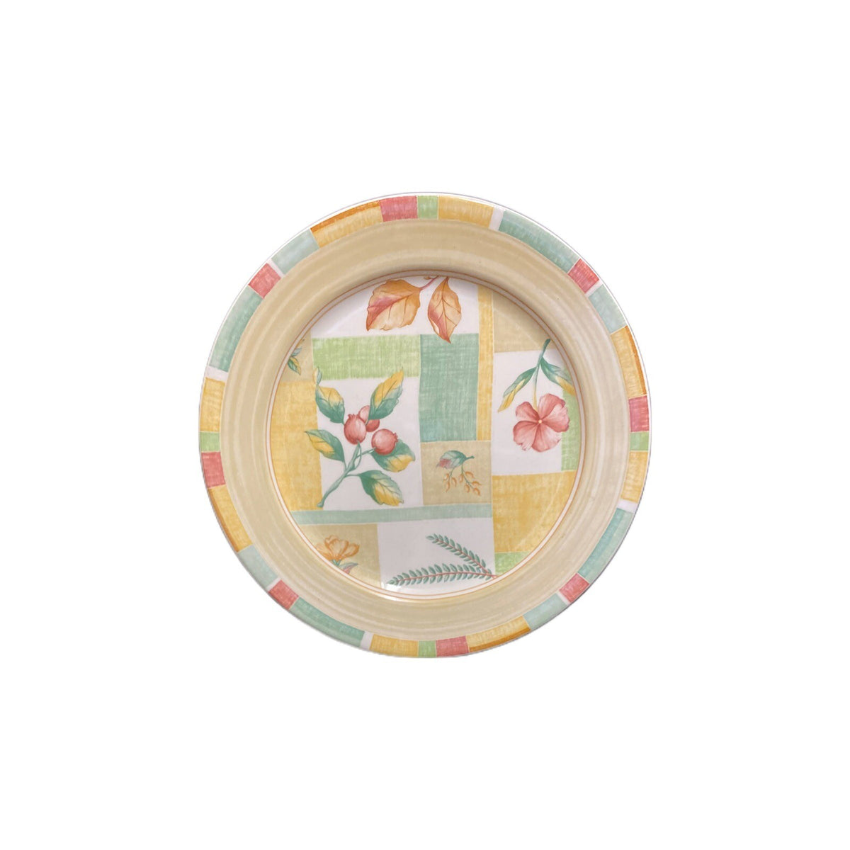Sango GARDEN CAFE 4-Dinner Plates Designed By ERICA FRIEDMAN # 3048 Ceramic