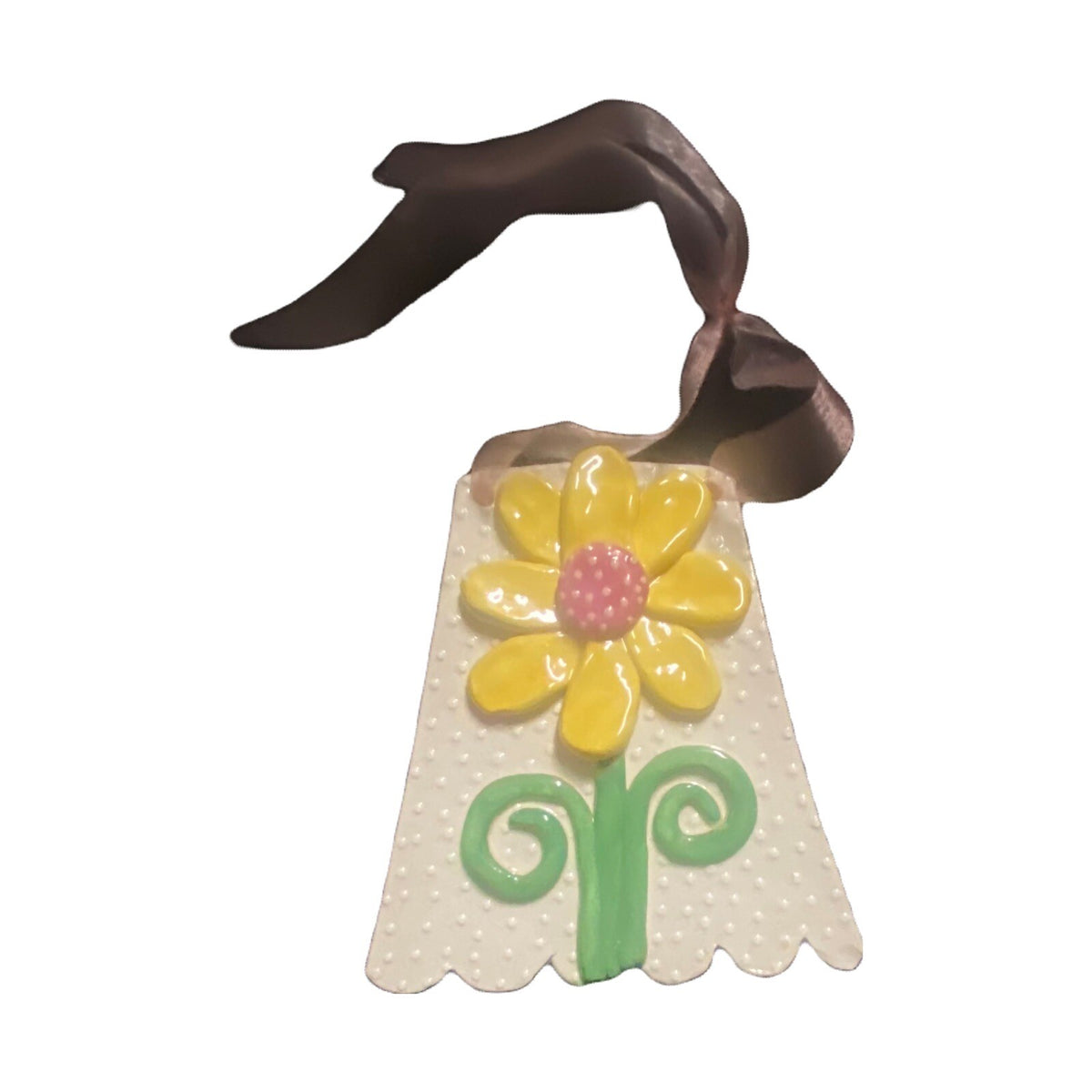 Kristi McCarthy Designs 3D Sunflower Plaque Wall Hanging Clay Ceramic Home Art