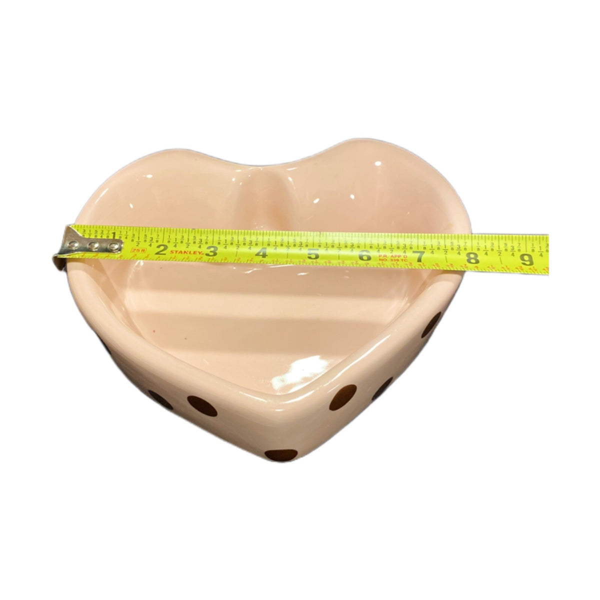 Spot's Diner Pet Bowl Ceramic Cat Dog Food Water Heart Shaped Coastline Imports
