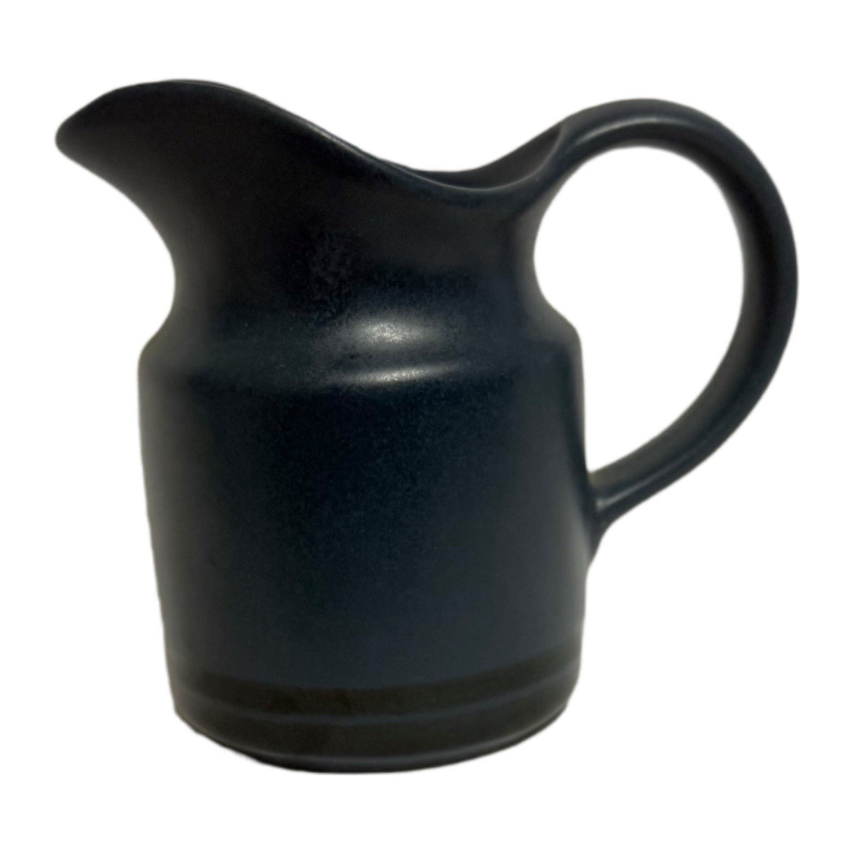 Pfaltzgraff Morning Light Creamer | Cobalt Blue Matte Southwest Triangle