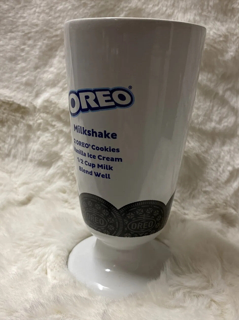 Oreo Cookies Milkshake Embossed Ceramic Pedestal Ice Cream Shake Tall Milk Cup