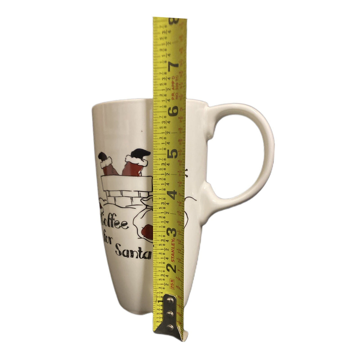 Christmas Latte Mug Holiday COFFEE FOR SANTA 16 Oz Coffee Tea Cup