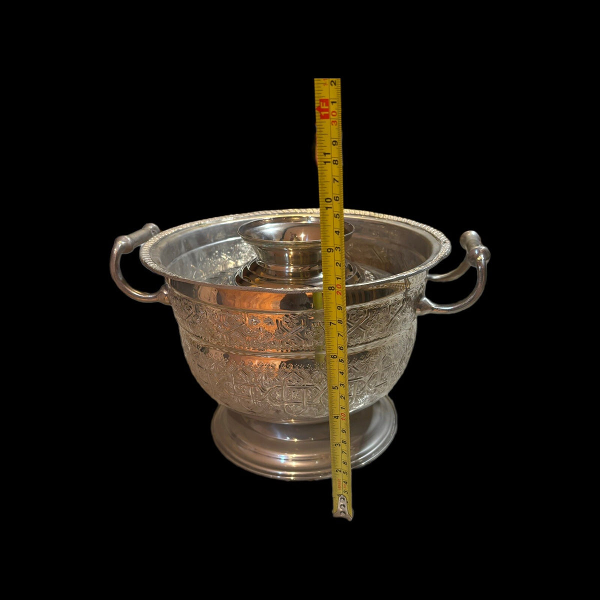 Moroccan Basin & Kettle Traditional Hand Wash Hand Hammered Brass Nickel Silver