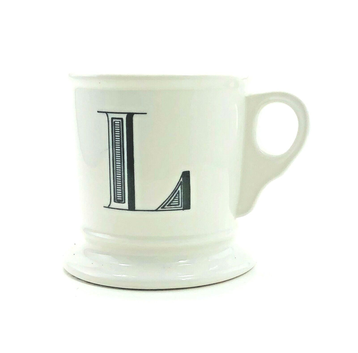 ANTHROPOLOGIE Monogram Mug Personalized Name Coffee Cup Initial Letter 12 fl. oz