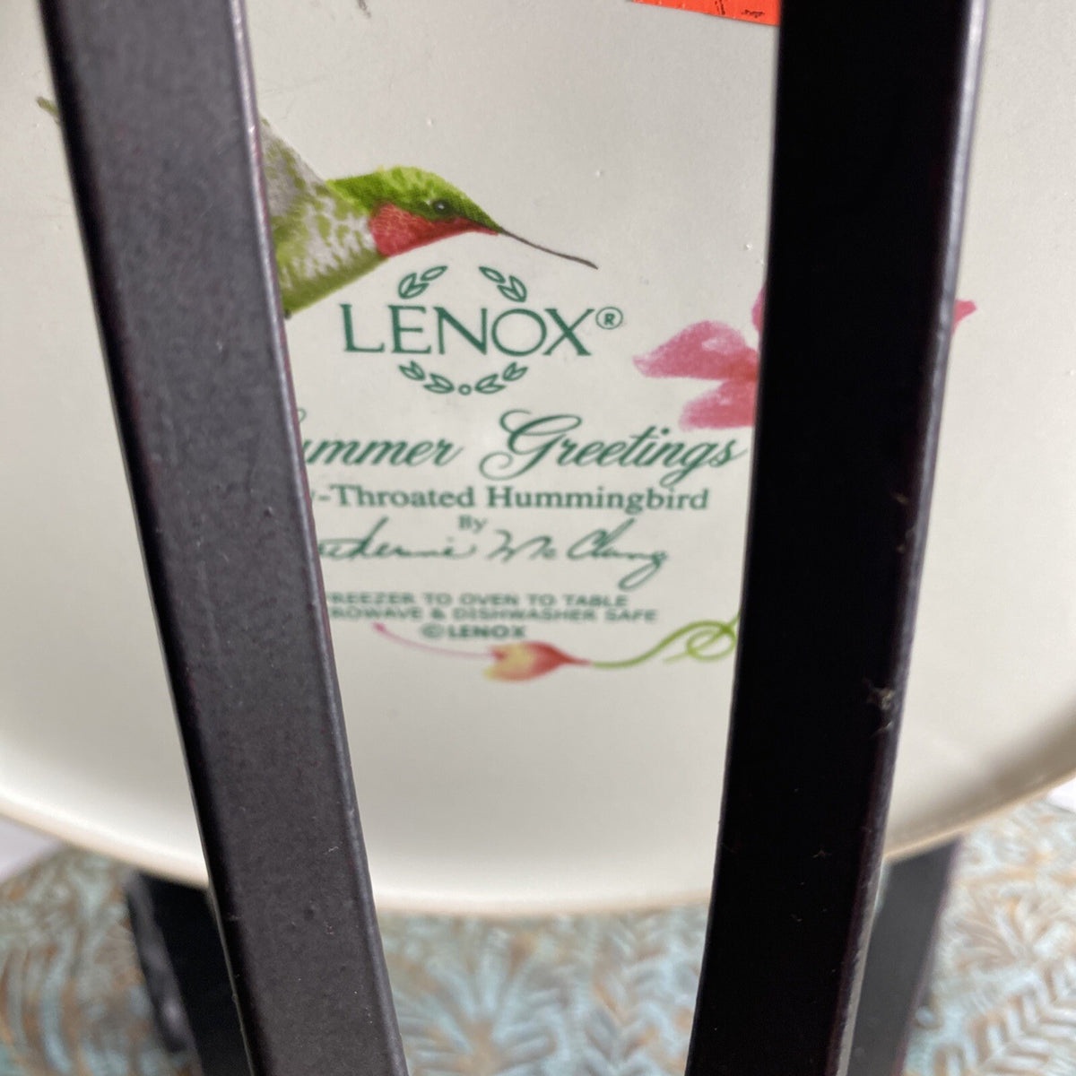 LENOX SUMMER GREETINGS 1-Dinner Plate Ruby-Throated Hummingbird 10 3/4”D