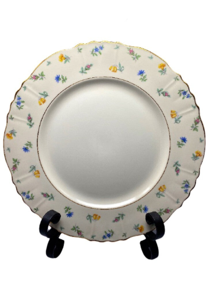 Federal Shape Syracuse Suzanne Dinner Plate Petite Floral Design On Ivory 101/2"