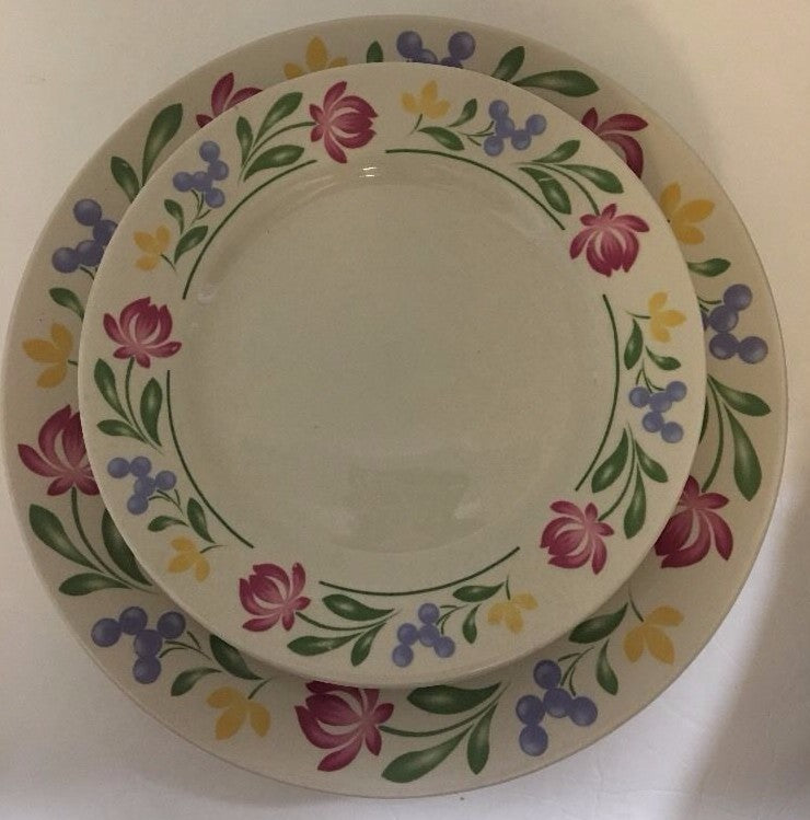 Farberware DORCHESTER 2 Piece Place Setting Set For 1 Oven Safe Stoneware 368 A