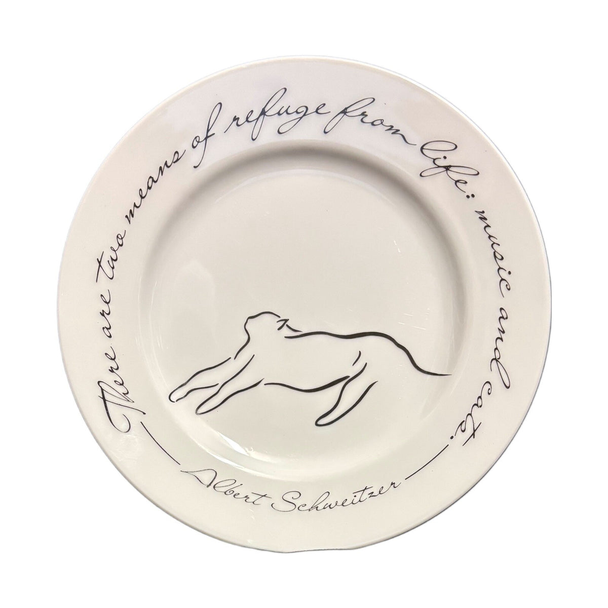 The Monkey and the Peddler 4 Salad Plates and 1 Bowl MINOU Cat Plates LIZ ROSE