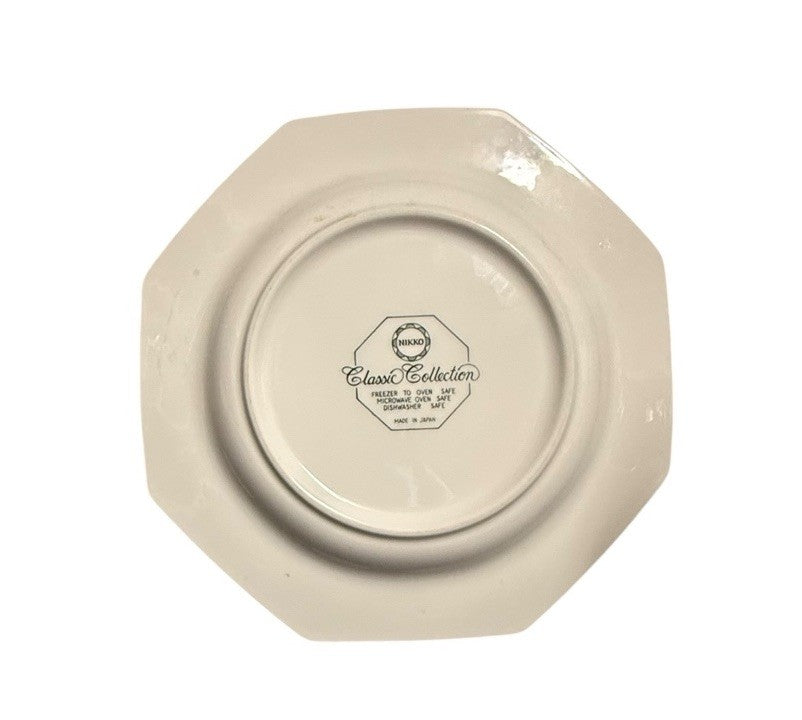 Nikko Daffodil Octagonal Dinner Plates Set of 2 10 3/4” Yellow Japan