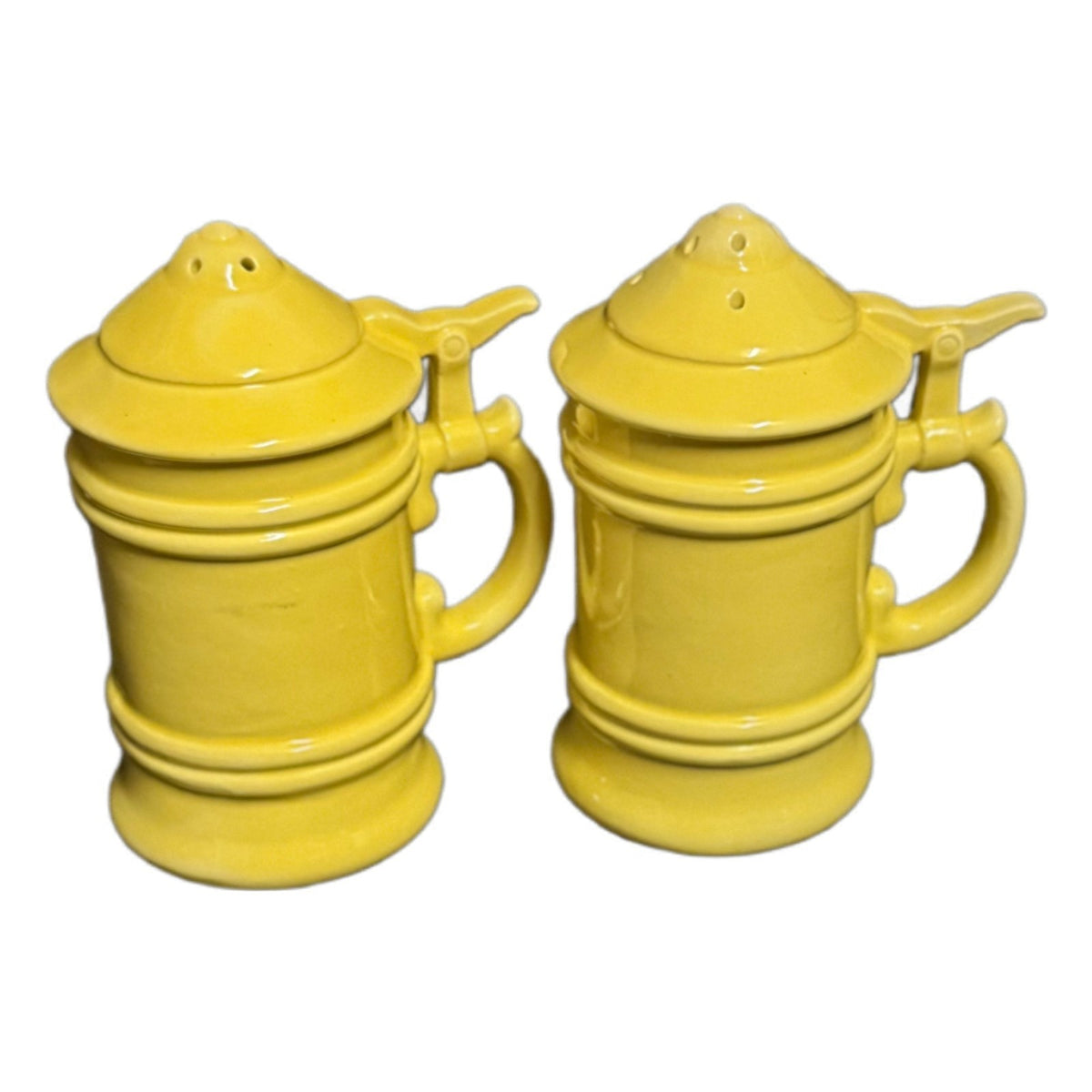 Vintage Butternut Salt & Pepper Shakers Yellow Ceramic No Stoppers Set 2