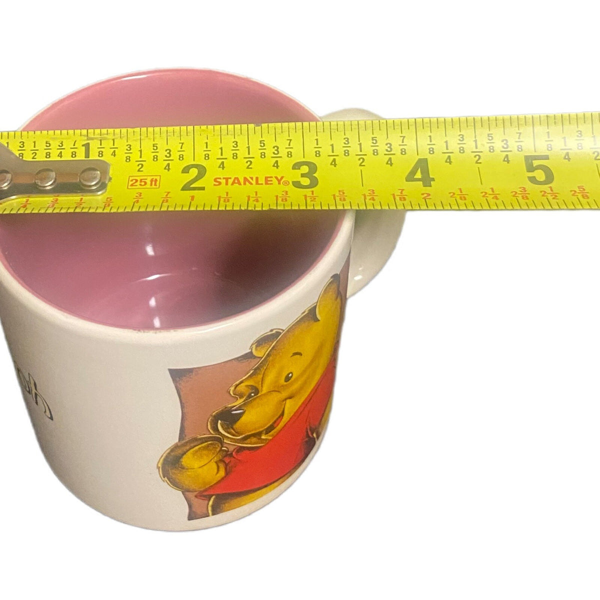 Vintage Disney Mug WINNIE THE POOH Portrait Ceramic 12oz Coffee Tea Cup Thailand