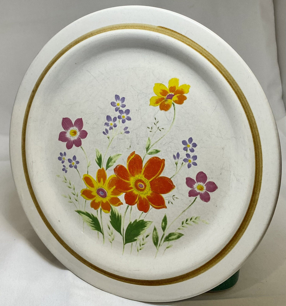 Mikasa SPRING FLORALS 4-Dinner Plates Japan Handcrafted NITA Stonecraft 10 5/8"D
