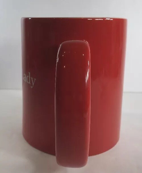 HAUSENWARE CRAZY CAT LADY Mug Ceramic Coffee Tea Red Cup White Letter 24 Oz.
