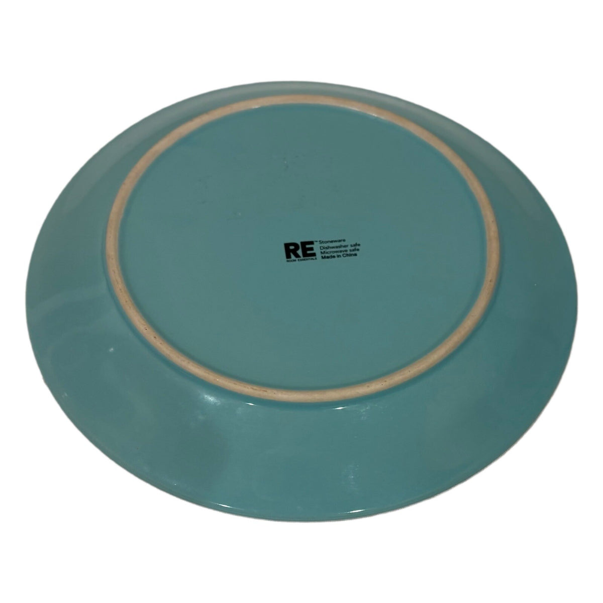 ROOM ESSENTIALS 4 Dinner Plates Blue White Trim RE Target Dinnerware 10 1/2" D