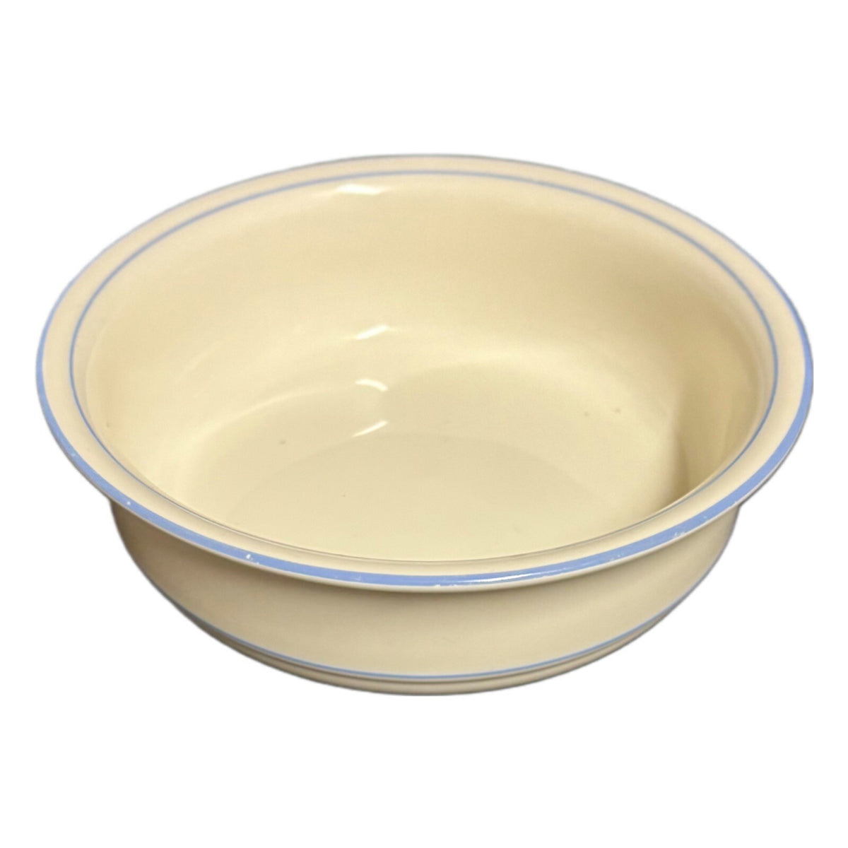 Lenox Chinastone 2-Soup Bowls BLUE SKI PINSTRIPES Cereal Cups 6 1/4" D Ware