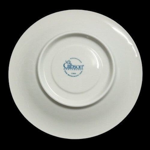 Gibson IMPERIAL BRAID Coffee Cup and Saucer 8oz  Embossed White Rope Dots