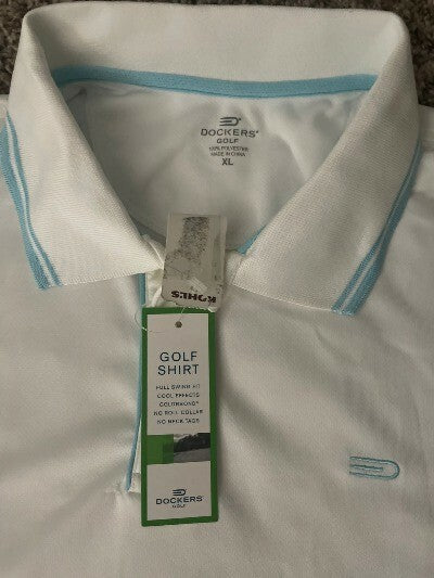 T-Shirt Dockers Golf XL White Sports Classic