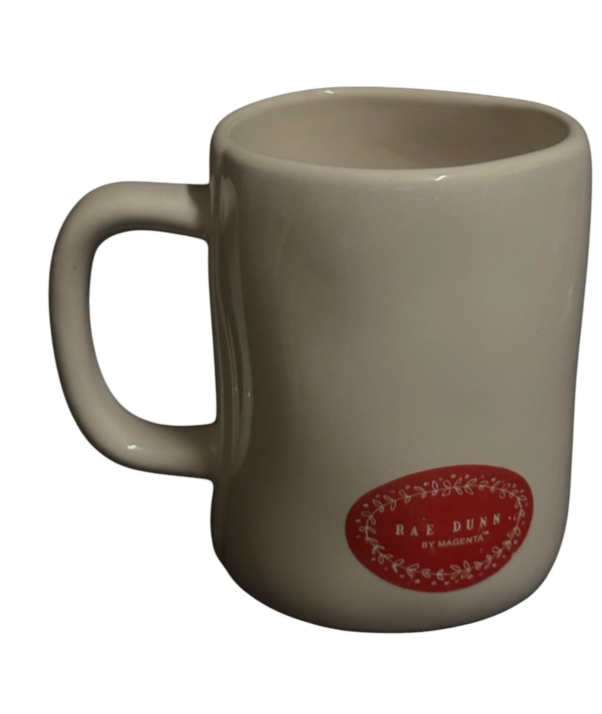Rae Dunn SANTA Ceramic Coffee Mug White Black Lettering 16 oz Farmhouse Cup
