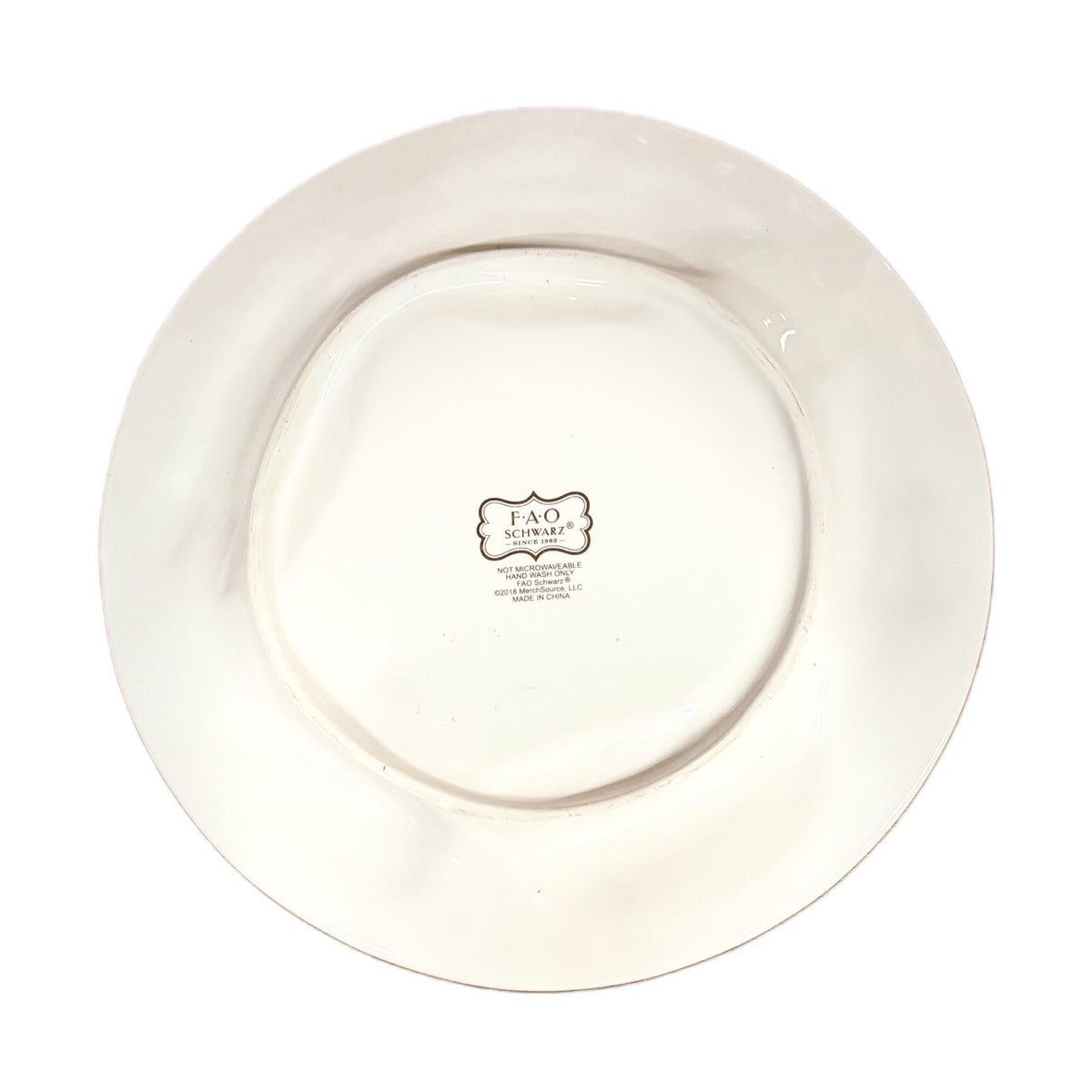 FAO Schwarz 11"D Plate Cookies for Santa Merry Christmas Holiday Dish