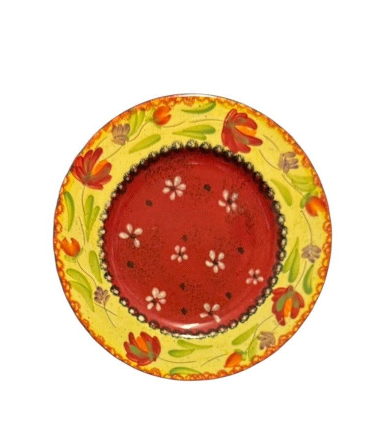 Sienna by Giani for Ambiance Collection Set of 4-Salad Plates Hand Painted