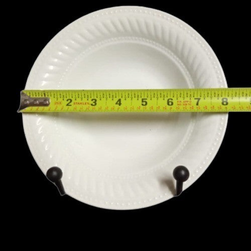 Gibson IMPERIAL BRAID 5 Soup Cereal Bowl 8 1/8"D Ceramic White Embossed Rope Dot