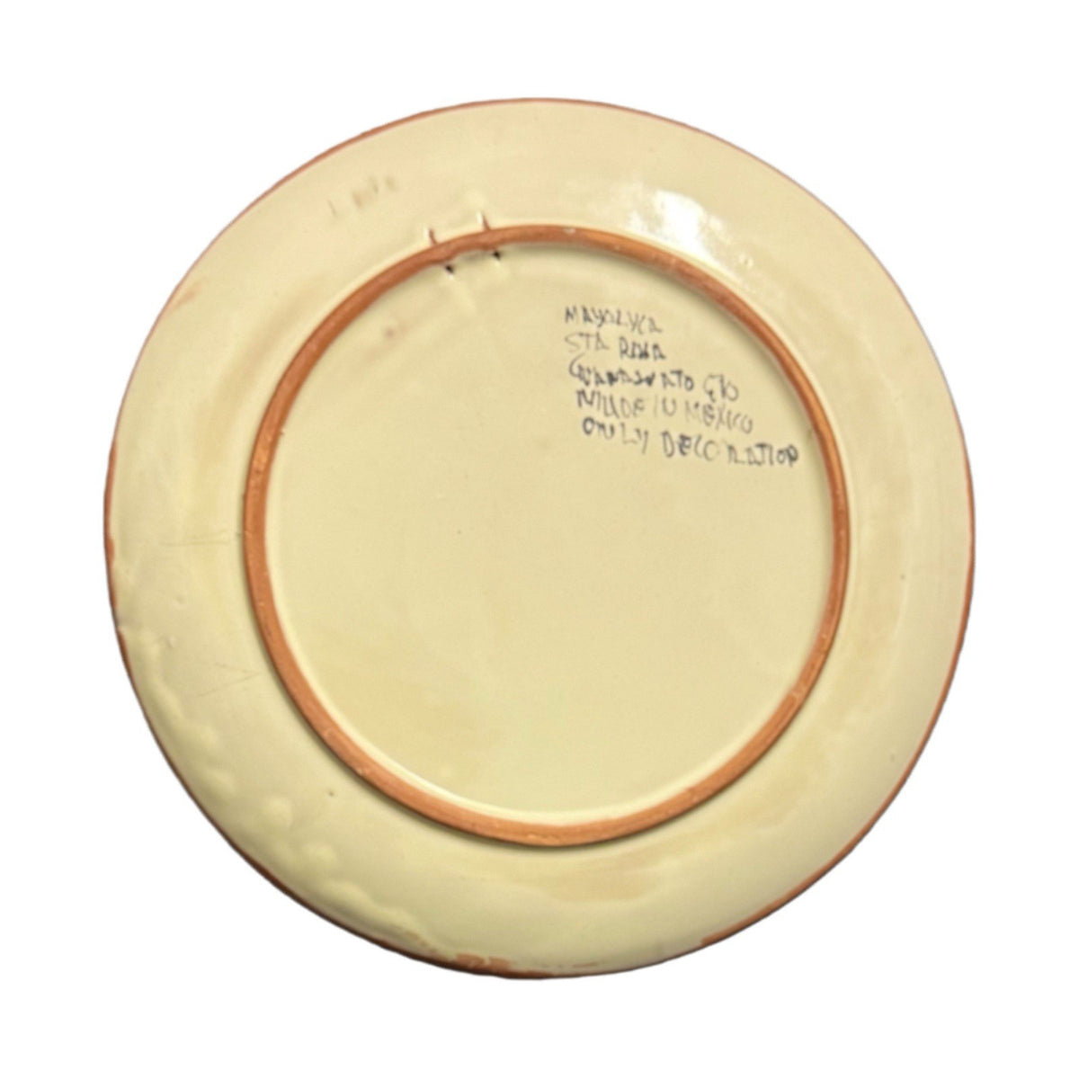 11” Mayolyca Sta Rosa Wall Plate Fruit Bowl Art Guanajuato Mexico Hand Painted