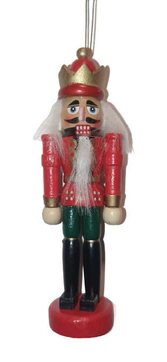 Christmas Wooden Nutcracker King Soldier Figurine 5” Red Green Holiday Decor