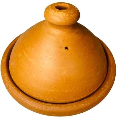 Handmade Moroccan Terracotta Tagine Pot – Unglazed Clay Cookware 8.75″D