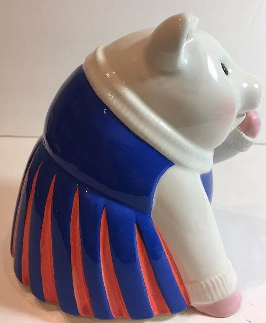 Mud Pie Gators Piggy Coin Savings Bank Collectible Hand-Crafted Ceramic