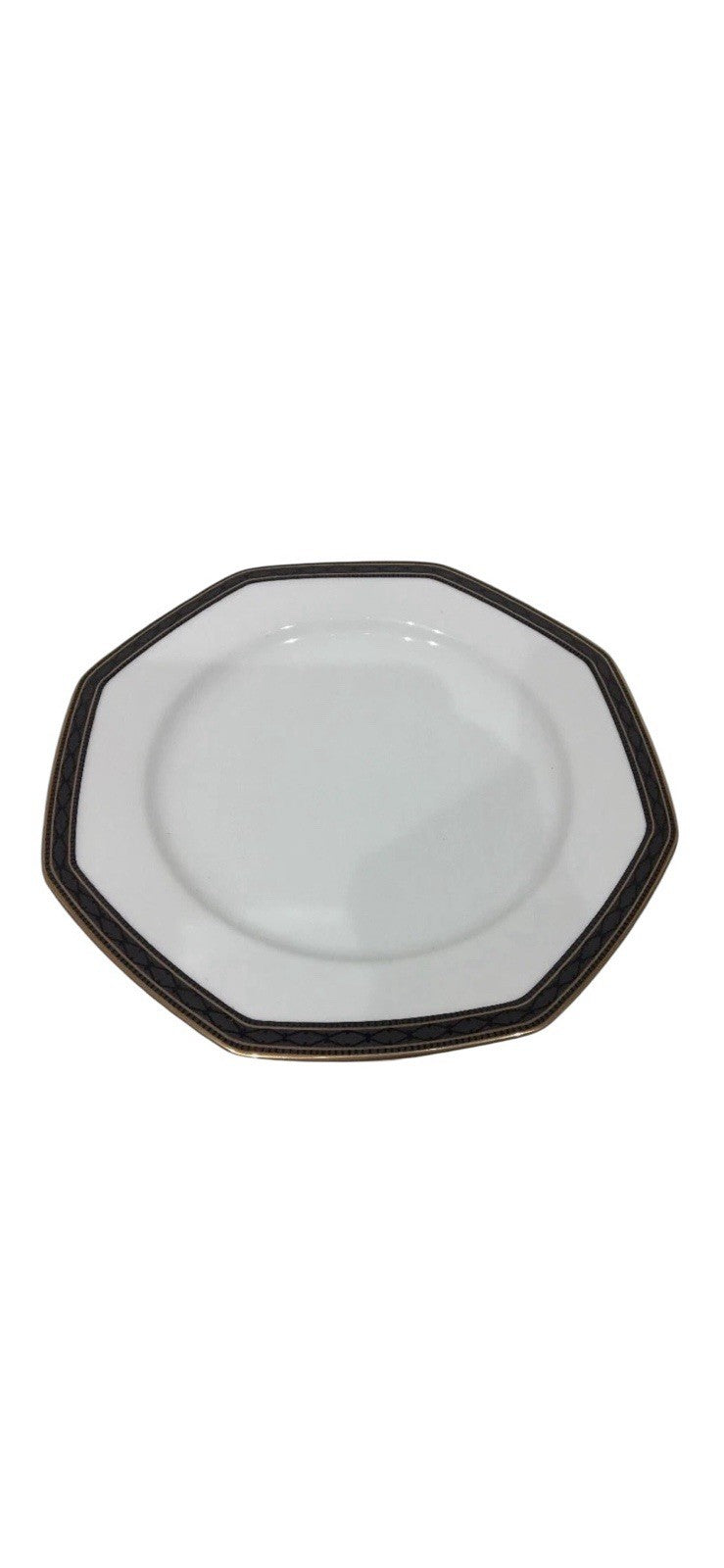 Christopher Stuart Black Dress 10 Piece Octagonal Fine China Service for 2