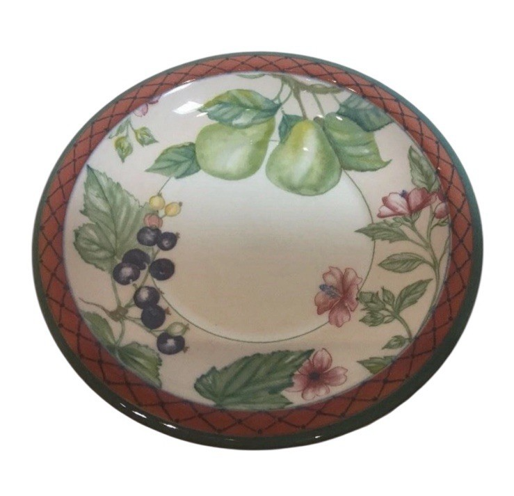 Johnson Brothers Autumn Grove Cup & Saucer Set of 8 Fruit Floral England