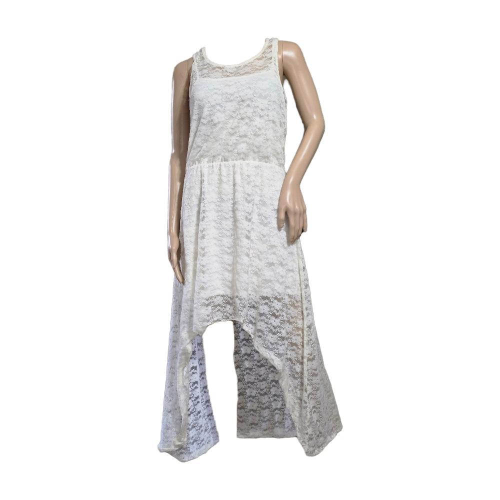 Forever 21 Ethereal Lace High-Low Dress Wedding Bridal Timeless Elegance Size L